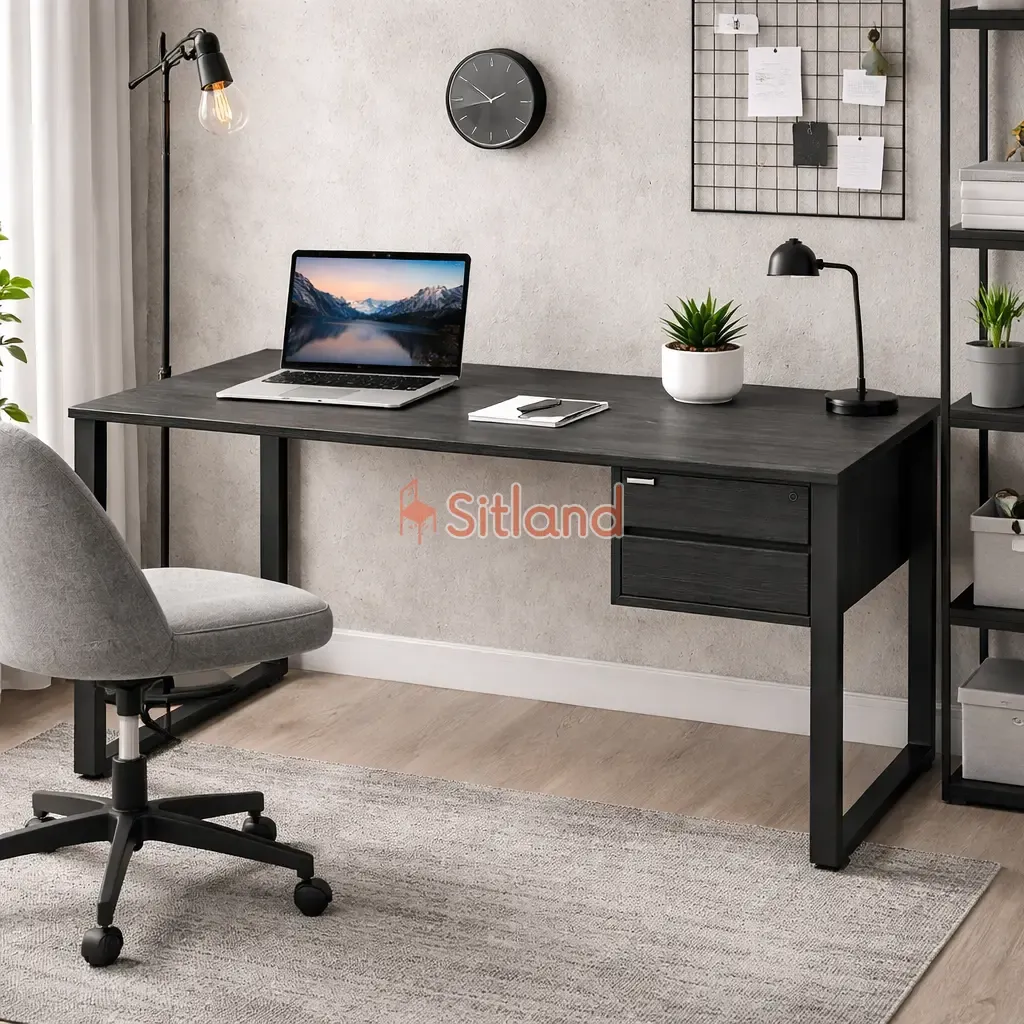 بهترین میز تحریر با کشو | میز مطالعه با رنگ بندی | میزاداری MDF | میز تحریر mdf و پایه فلزی |خرید میز مطالعه قسطی