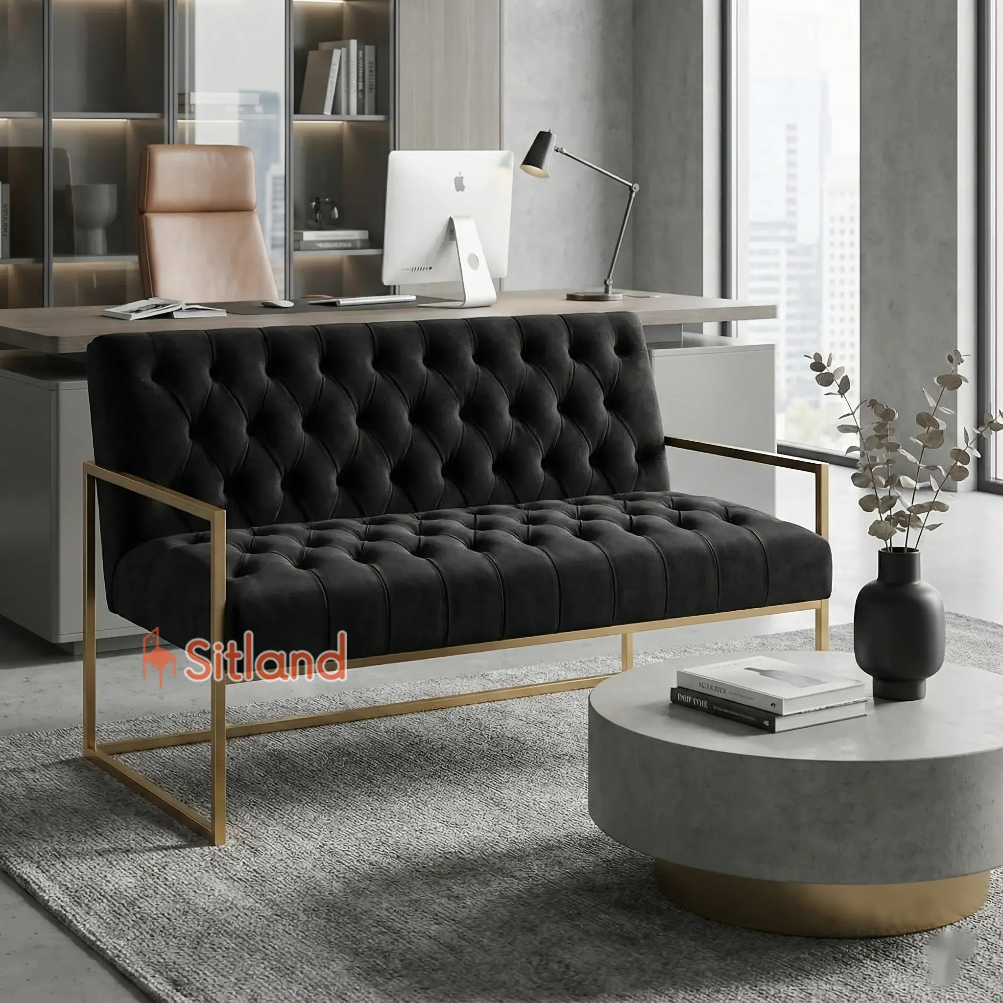 بهترین مبل مینیمال دونفره | روکش مخملی با فریم فلزی | رنگ‌بندی متنوع | با لمسه و بدون لمسه |قابل ست شدن با مبل تک نفره لانژ در سیتلند