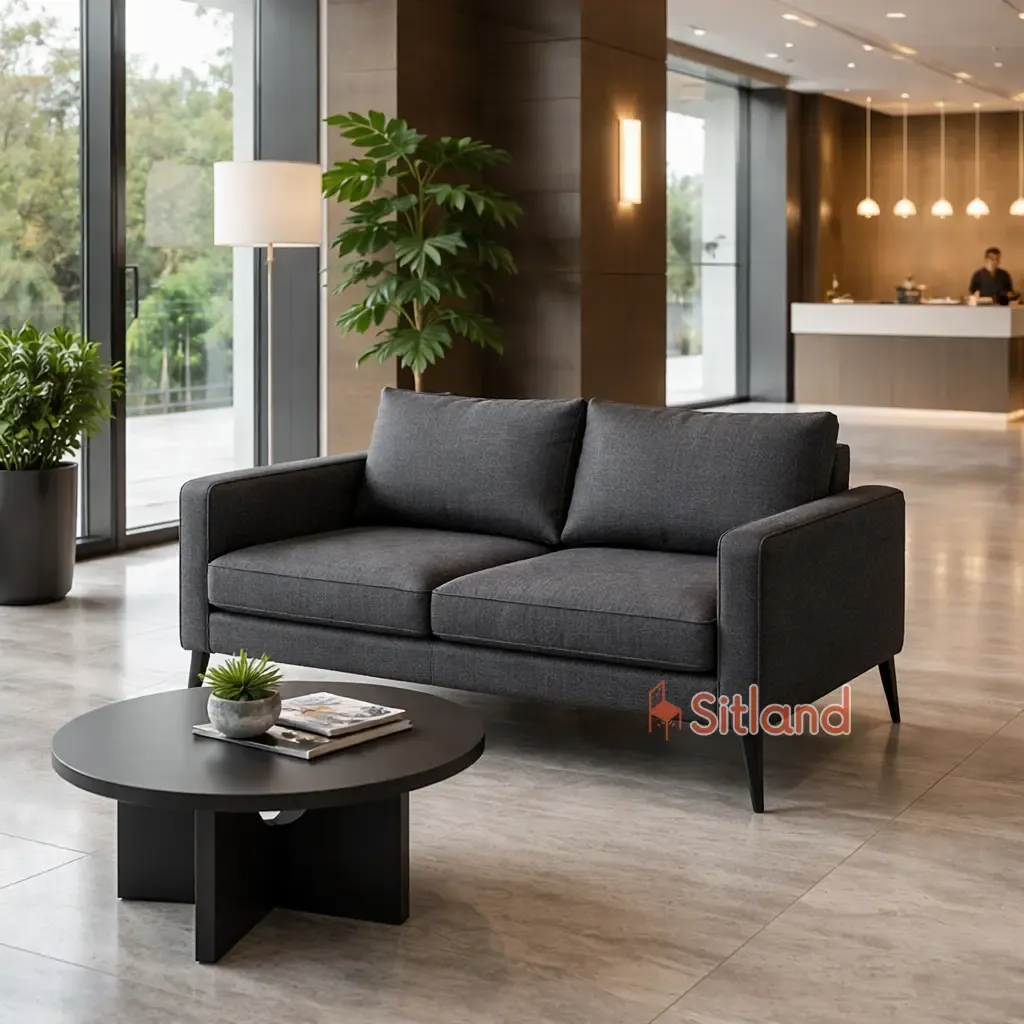 مبل دونفره چرمی | مبل دونفره پارچه ای | مبل دونفره طوسی رنگ | مبل دونفره با فریم فلزی | مبل دو نفره اداری | مبل دونفره مینیمال،قابل سفارشی‌سازی