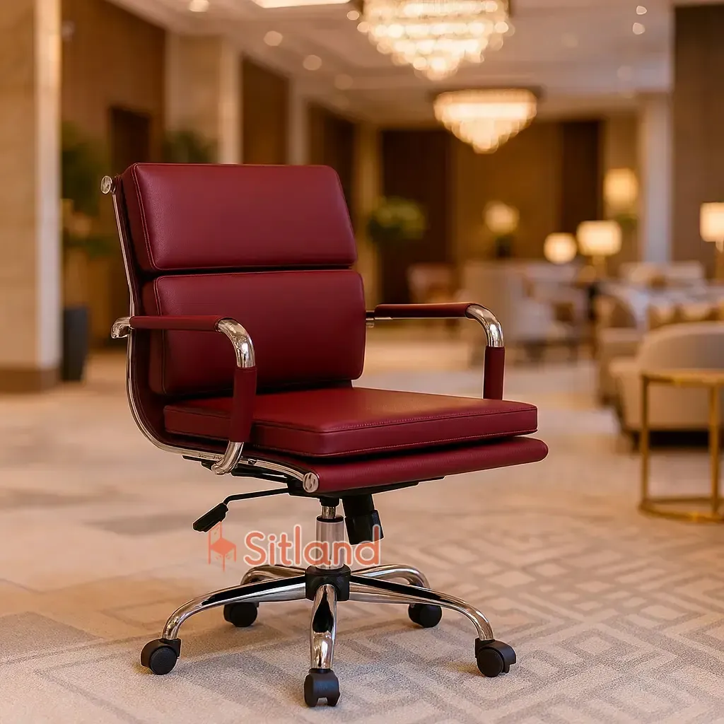 صندلی کامپیوتر7230 | صندلی چرخدار با جک تنظیم ارتفاع و مکانیزم تنظیم زاویه | قابل سفارش با پارچه یا چرم | دارای رنگ بندی و گارانتی در فروشگاه سیتلند