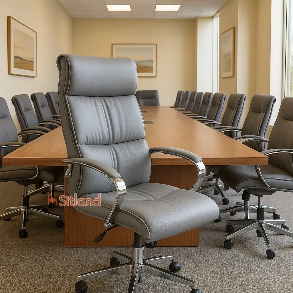 صندلی کامپیوترچرمی 4330 | دارای تنظیم ارتفاع و زاویه | تنوع رنگی بالا | فریم و پایه فلزی |گارانتی3ساله از فروشگاه سیتلند