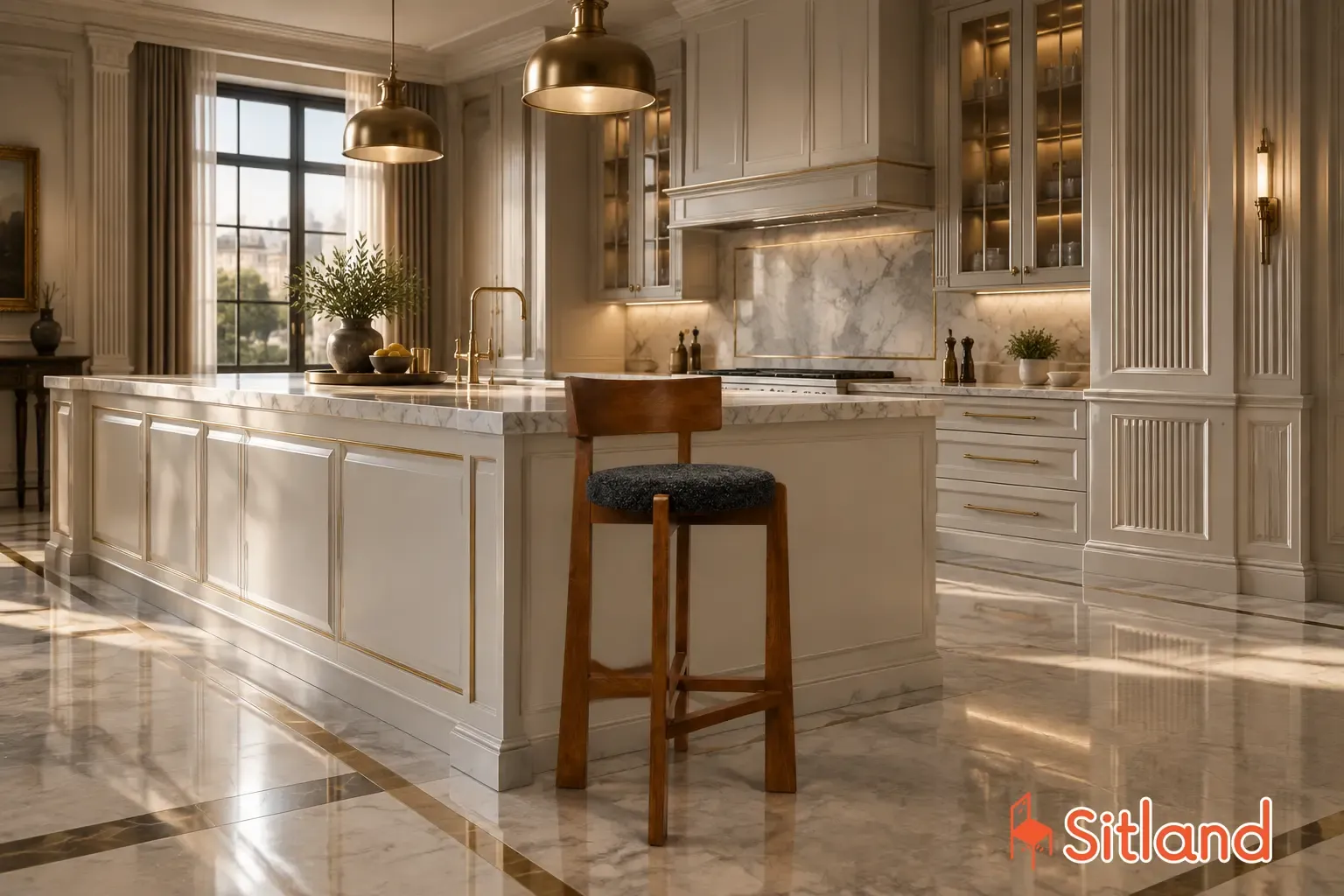 صندلی اپن مدل لونا هماهنگ با دکوراسیون نئوکلاسیک و کابینتهای لوکس