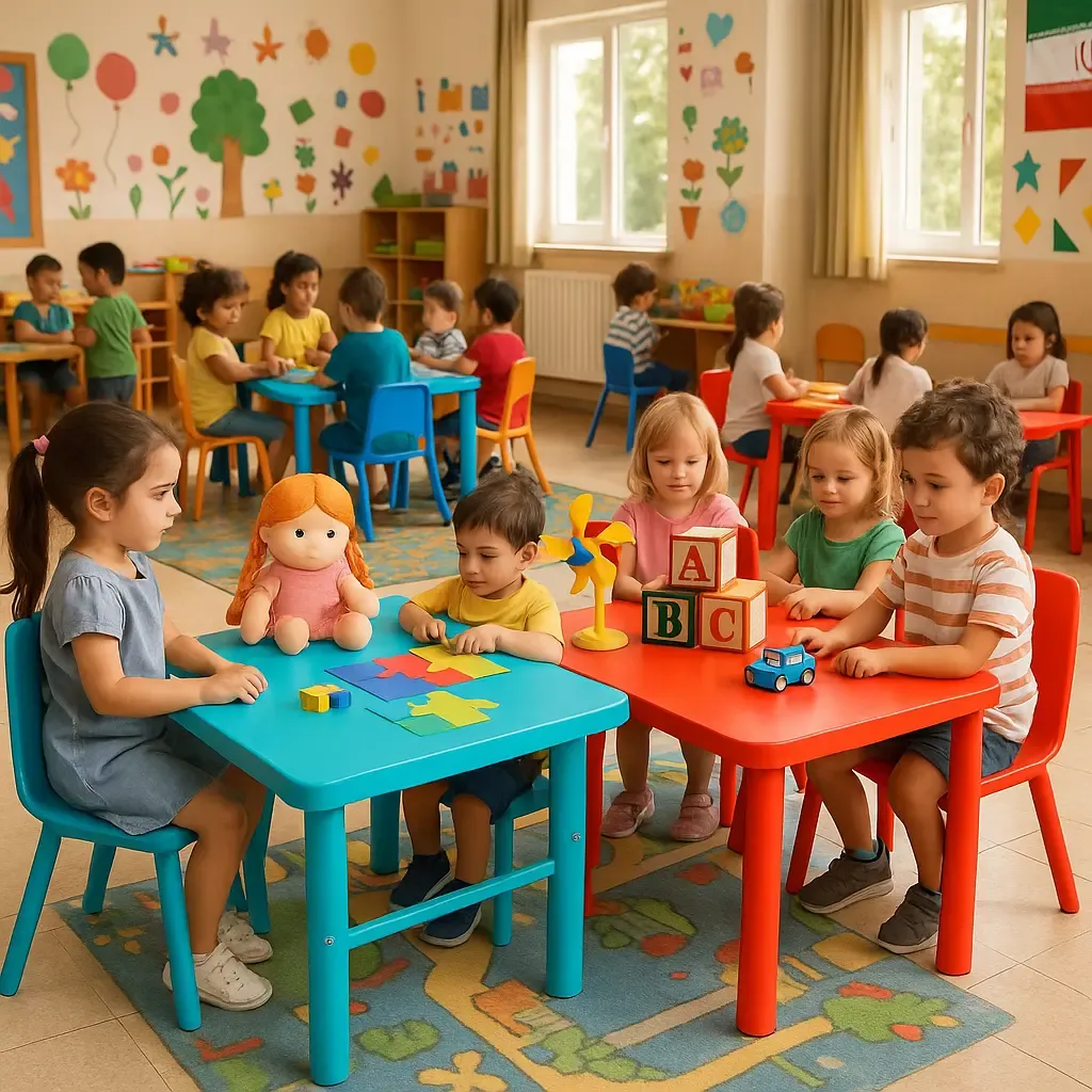 خرید ست ۴ نفره میز و صندلی کودک تیکا|در رنگ‌های متنوع|بسیارسبک و مقاوم در برابر شرایط جوی|قیمت ویژه در سیتلند