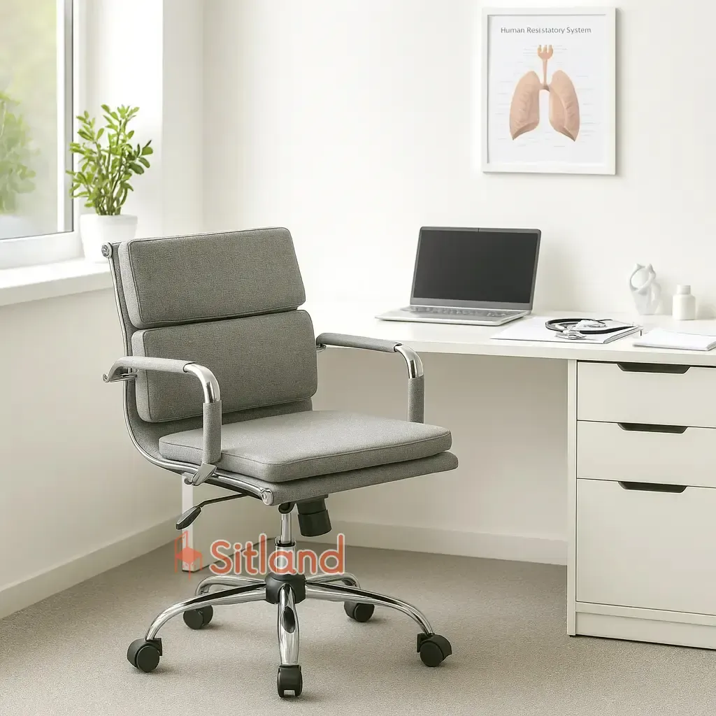 صندلی کامپیوتر7230 | صندلی چرخدار با جک تنظیم ارتفاع و مکانیزم تنظیم زاویه | قابل سفارش با پارچه یا چرم | دارای رنگ بندی و گارانتی در فروشگاه سیتلند