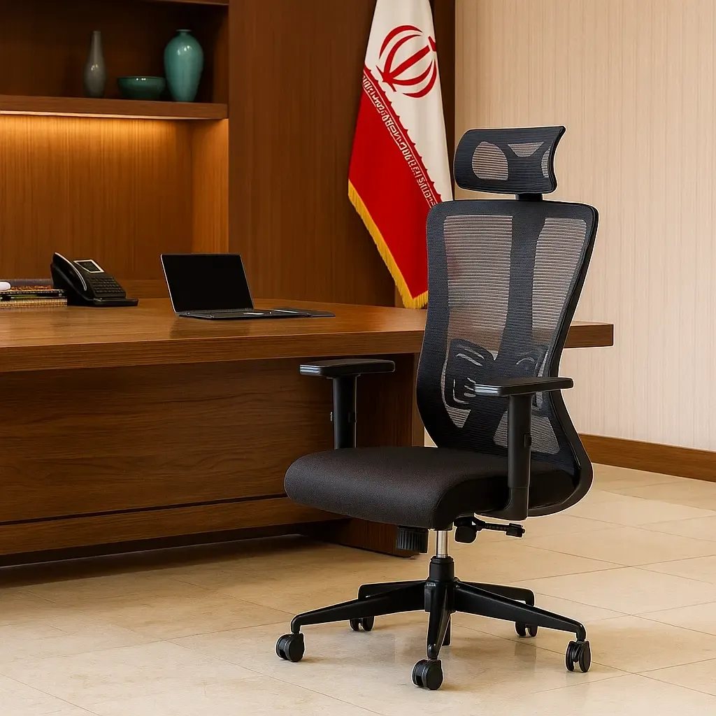 صندلی اداری m540 | قابلیت تنظیم زاویه پشتی،ارتفاع،عمق نشیمنگاه،ارتفاع دستهها | پشتی توری و ارگونومیک | سیتلند