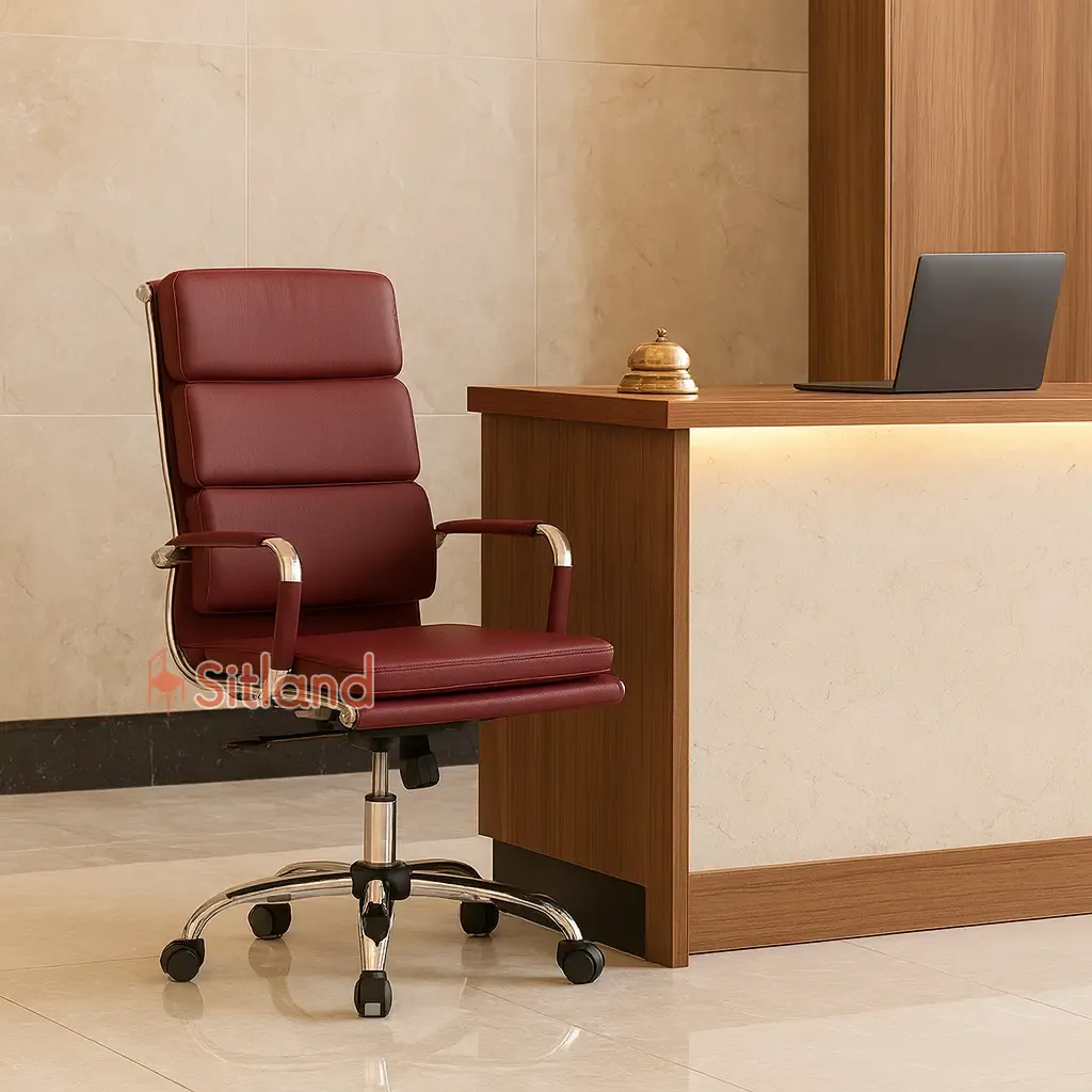 صندلی کامپیوتر طبی 7330 | صندلی چرخدار پشتی بلند با جک تنظیم ارتفاع و زاویه | قابل سفارس با پارچه و چرم با رنگ‌های متنوع | گارانتی3ساله در سیتلند