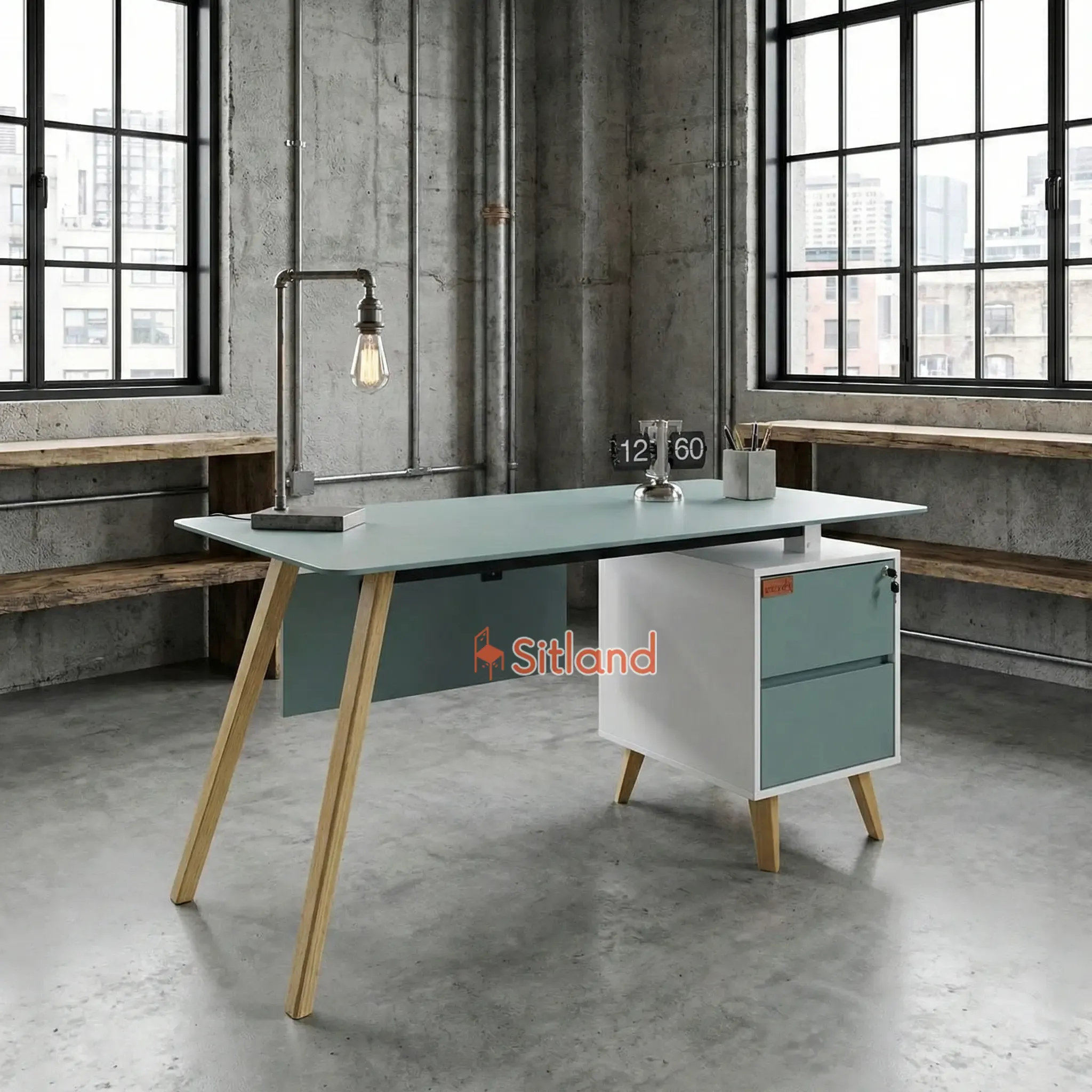 بهترین میز کامپیوترMDF و چوب راش | میز اداری دارای فایل و پنل | خرید قسطی | در دونوع MDF تیپ AوB | رنگ‌بندی متنوع | گارانتی 3ساله سیتلند