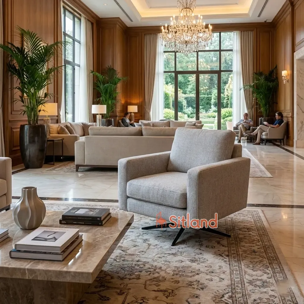 بهترین مبل چرخان راحتی طبی و اداری | مبل تک‌ نفره پایه گردان مدرن | قابل سفارش با پارچه یا چرم | در رنگ‌های متنوع | گارانتی در سیتلند