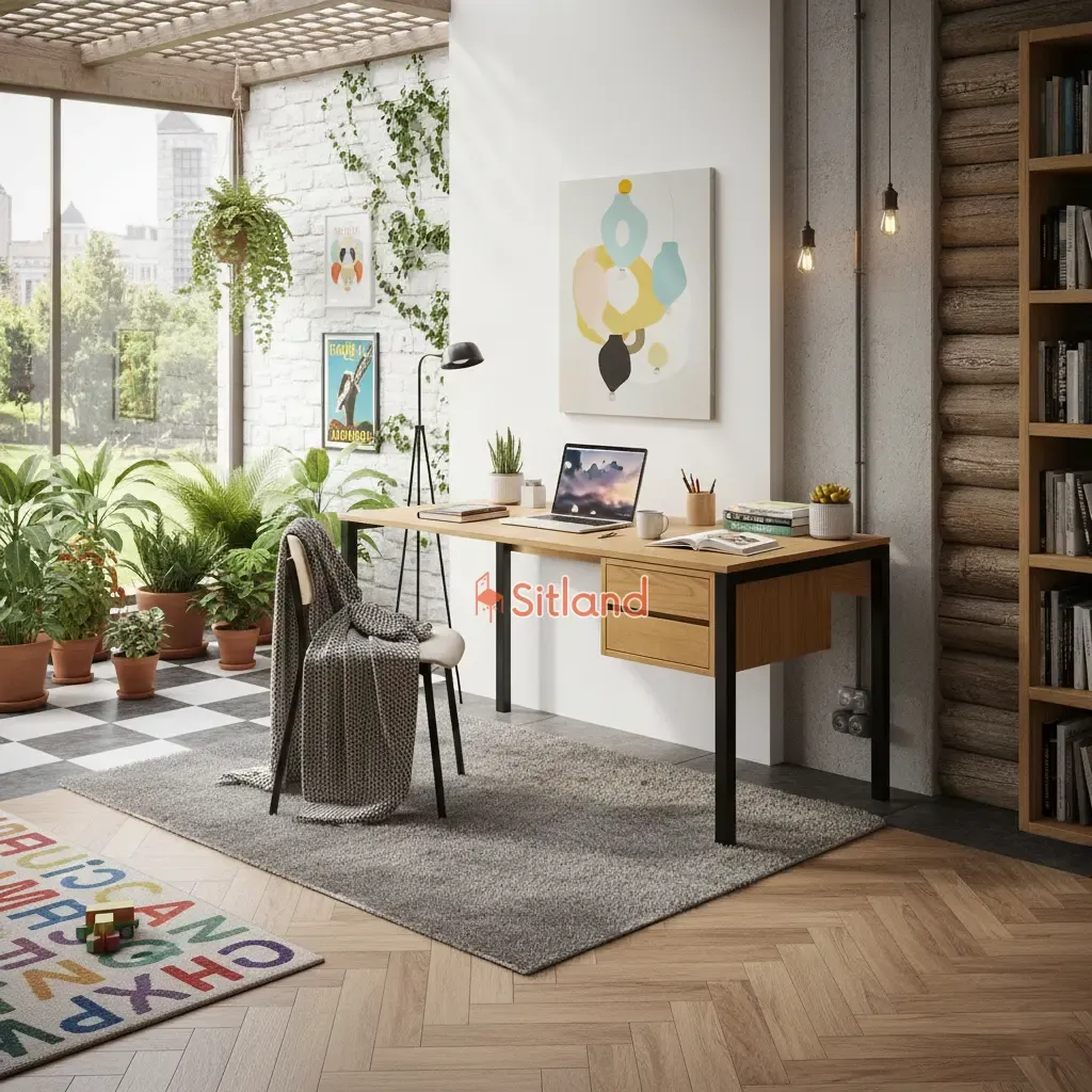 بهترین میز تحریر کشودار | میز مطالعه در رنگبندی متنوع | میز کامپیوتر MDF مینیمال و شیک | 3سال گارانتی سیتلند