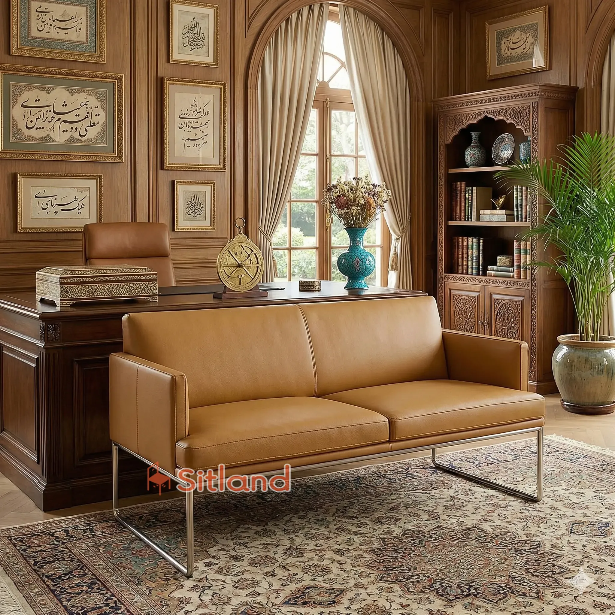 بهترین مبل مینیمال دونفره | با روکش چرم | رنگبندی متنوع | فریم فلزی | قابلیت ست با مبل تک نفره و سه نفره | گارانتی3ساله وقیمت در فروشگاه سیتلند