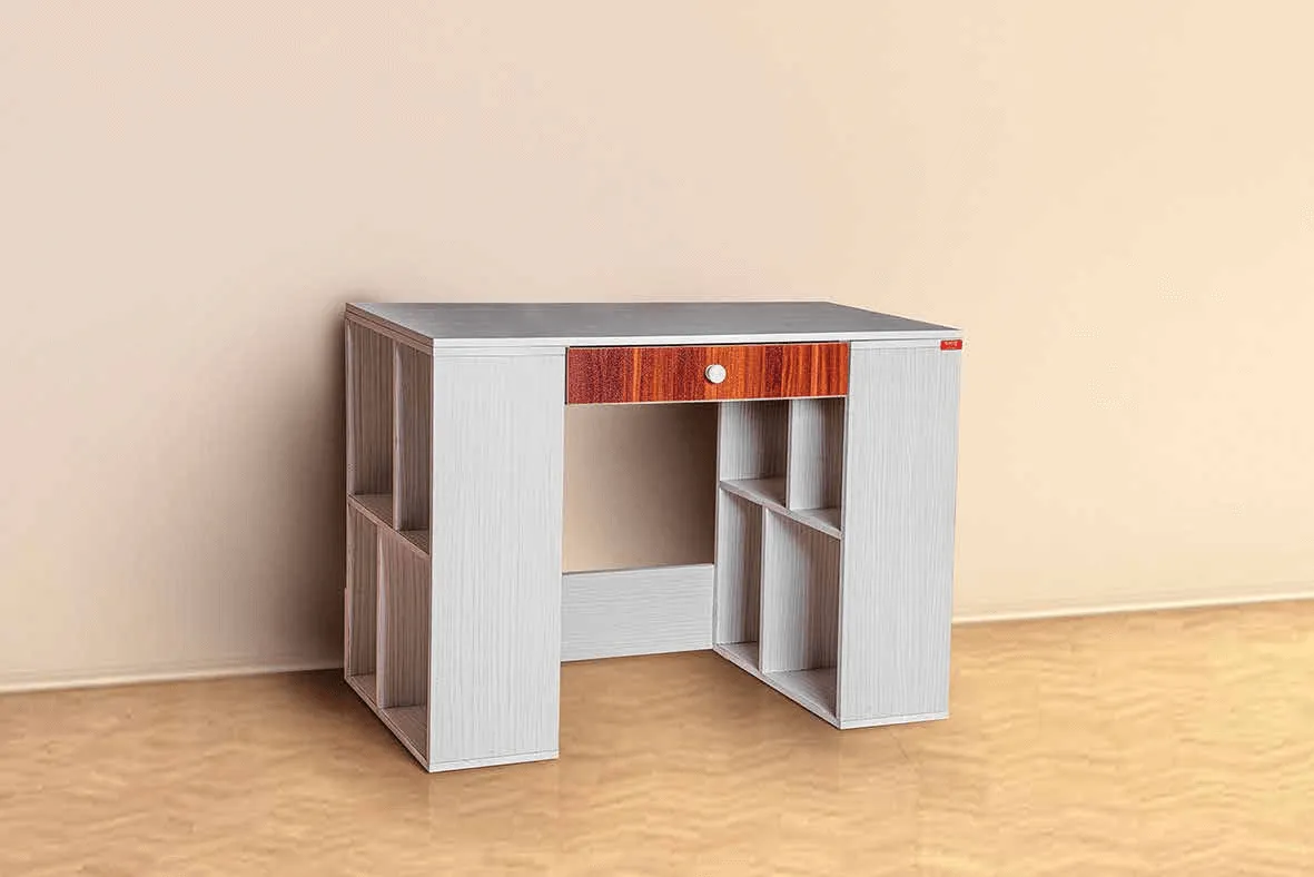 خرید میز کامپیوترکتابخانه‌ دار | شیک و مدرن | MDF مقاوم و ضد خش | قابل سفارشی سازی | خرید با ضمانت معتبر از سیتلند