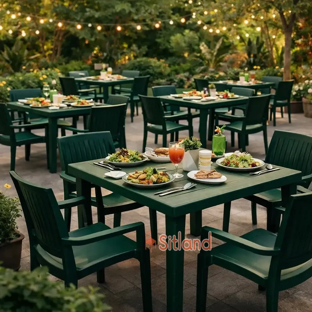 میز پلاستیکی باغی برای استفاده در مهمانی
