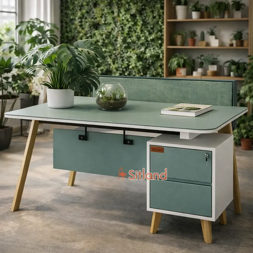 بهترین میز کامپیوترMDF و چوب راش | میز اداری دارای فایل و پنل | خرید قسطی | در دونوع MDF تیپ AوB | رنگ‌بندی متنوع | گارانتی 3ساله سیتلند