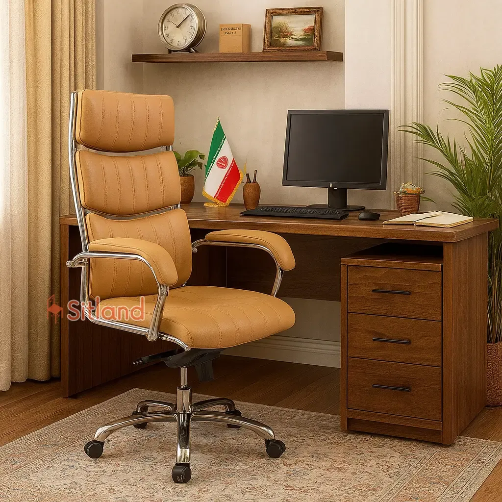 خرید بهترین صندلی کامپیوتر طبی و ارگونومیک | دارای تنوع رنگی با روکش چرم | گارانتی3ساله | مکانیزم سینکرون چهارحالته | فروشگاه سیتلند