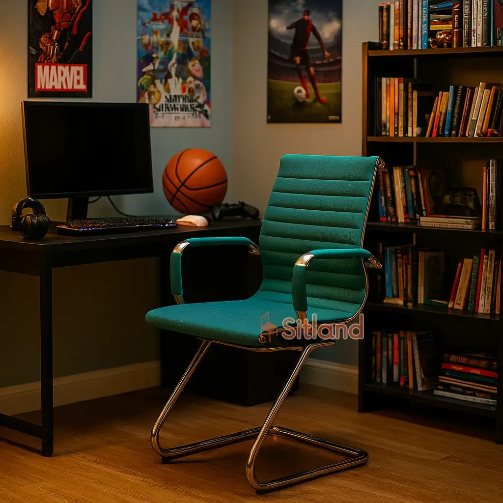 صندلی کنفرانس 7110 | بهترین صندلی انتظار با پشتی  کوتاه | قابل سفارش با روکش چرم یا پارچه و در رنگ‌های متنوع | گارانتی3ساله سیتلند