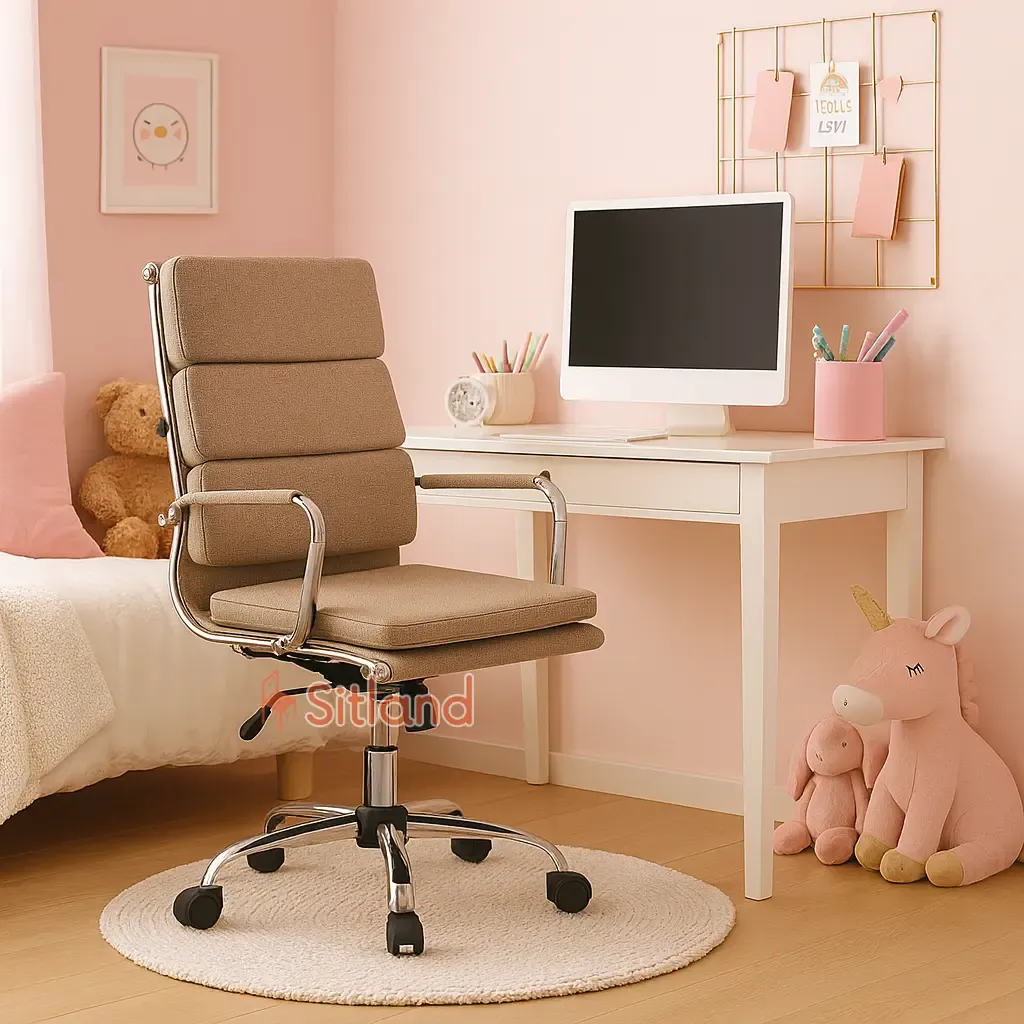 صندلی کامپیوتر طبی 7330 | صندلی چرخدار پشتی بلند با جک تنظیم ارتفاع و زاویه | قابل سفارس با پارچه و چرم با رنگ‌های متنوع | گارانتی3ساله در سیتلند