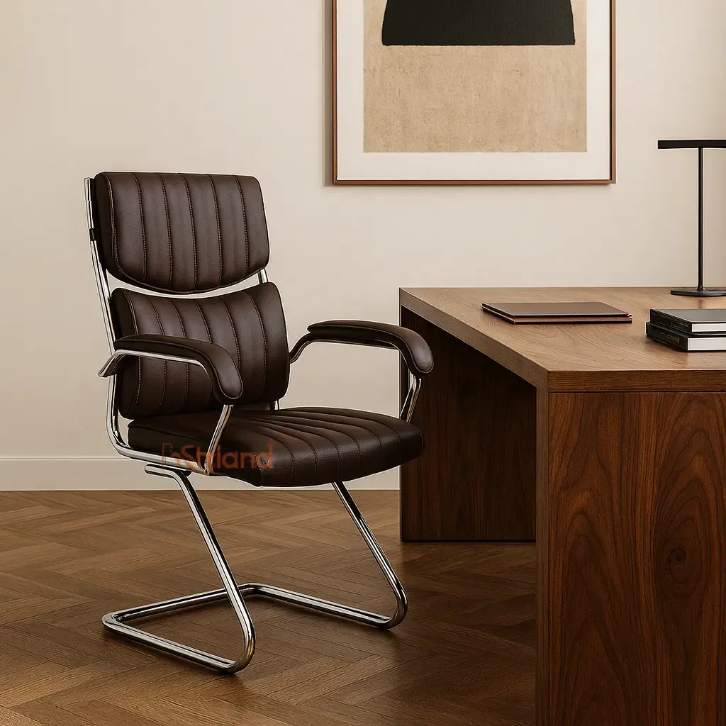 صندلی کنفرانس 5135 | جنس پایه و فریم: فلزی | دارای تنوع رنگی بالا | با روکش چرم درجه1 | گارانتی3 ساله | سیتلند