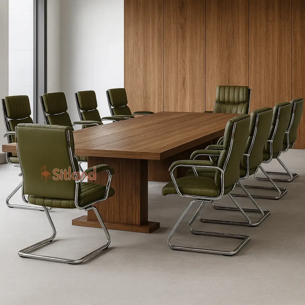 صندلی کنفرانس 5135 | جنس پایه و فریم: فلزی | دارای تنوع رنگی بالا | با روکش چرم درجه1 | گارانتی3 ساله | سیتلند