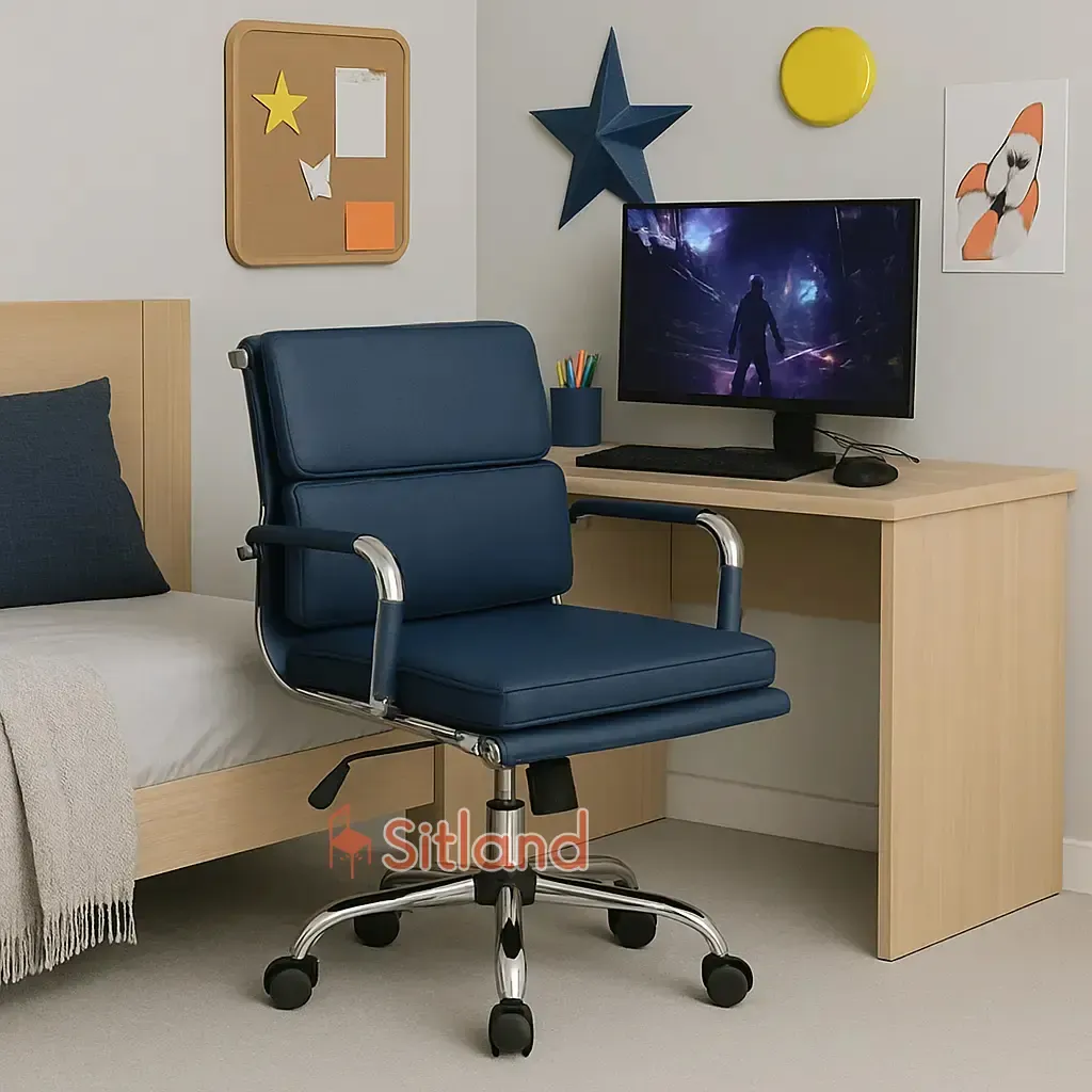 صندلی کامپیوتر7230 | صندلی چرخدار با جک تنظیم ارتفاع و مکانیزم تنظیم زاویه | قابل سفارش با پارچه یا چرم | دارای رنگ بندی و گارانتی در فروشگاه سیتلند