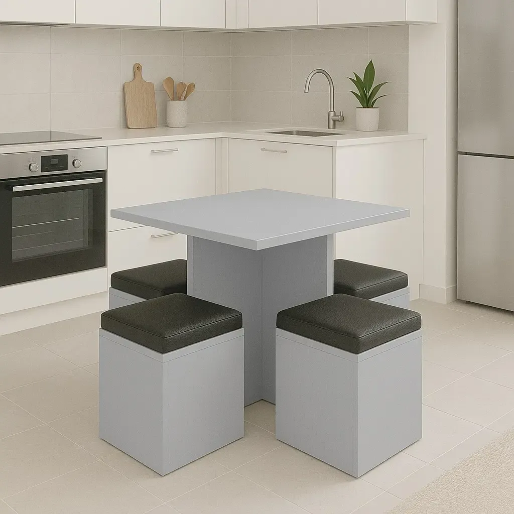 خرید میز ناهارخوری 4 نفره کمجا | بدنه MDF مرغوب با استحکام بالا | رویه چرم مصنوعی درجه ۱ | گارانتی و خرید از سیتلند