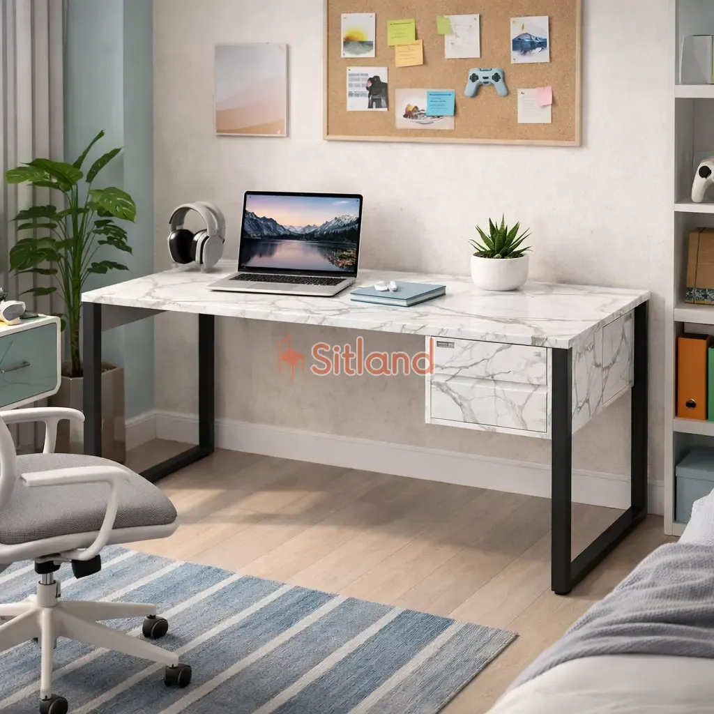 بهترین میز تحریر با کشو | میز مطالعه با رنگ بندی | میزاداری MDF | میز تحریر mdf و پایه فلزی |خرید میز مطالعه قسطی