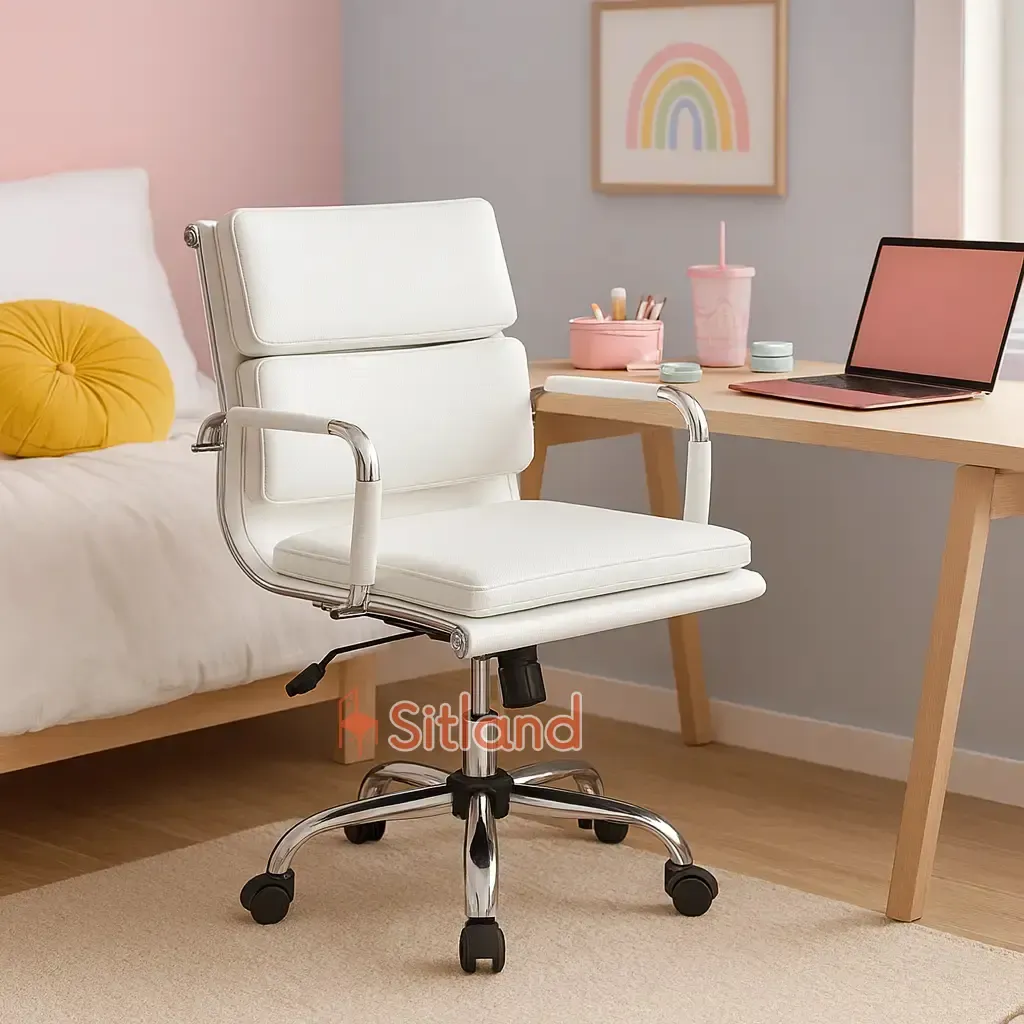 صندلی کامپیوتر7230 | صندلی چرخدار با جک تنظیم ارتفاع و مکانیزم تنظیم زاویه | قابل سفارش با پارچه یا چرم | دارای رنگ بندی و گارانتی در فروشگاه سیتلند