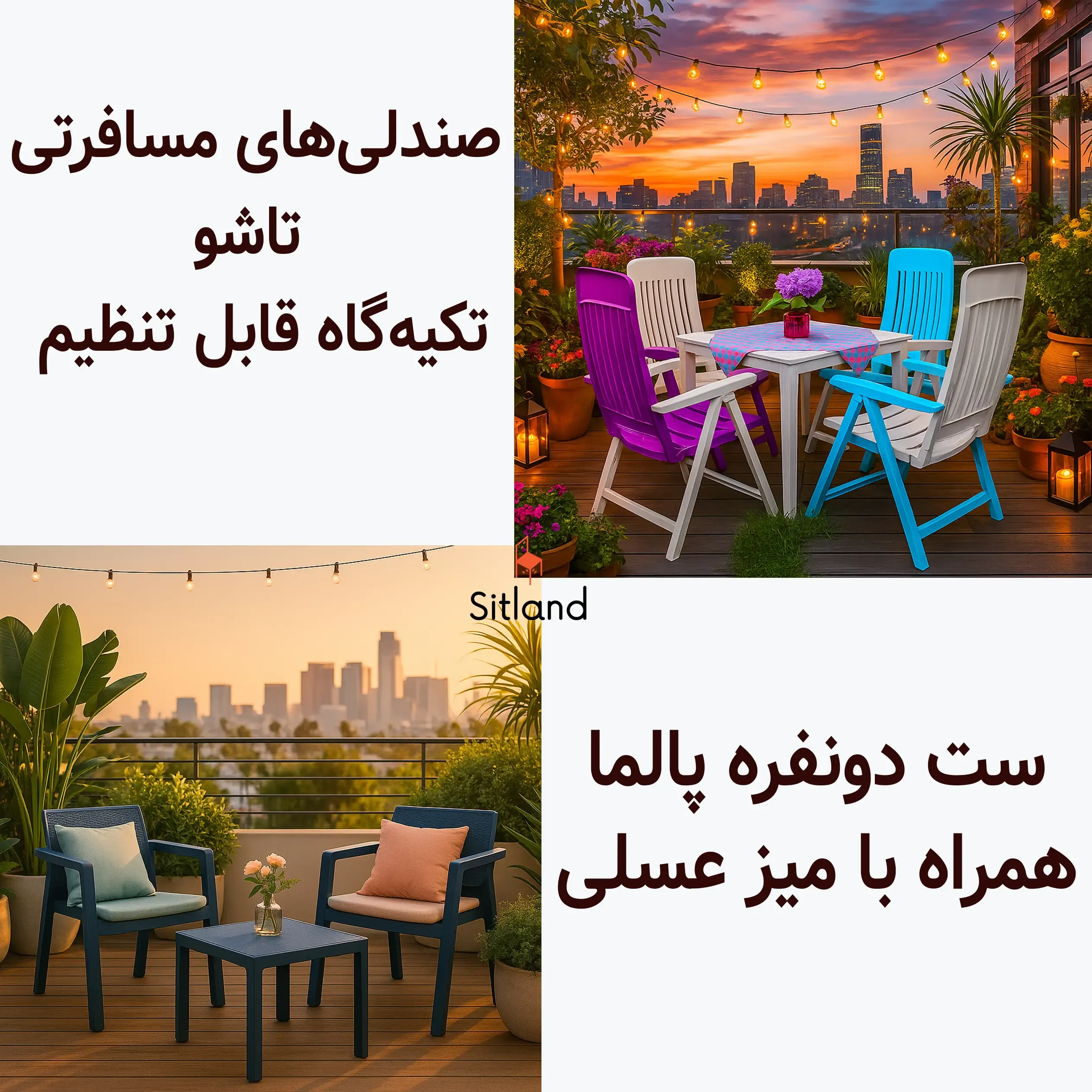 خرید انواع مبلمان مناسب روف گاردن | شیک و مدرن، در طرح و رنگ‌های متنوع  | با تخفیف ویژه سیتلند