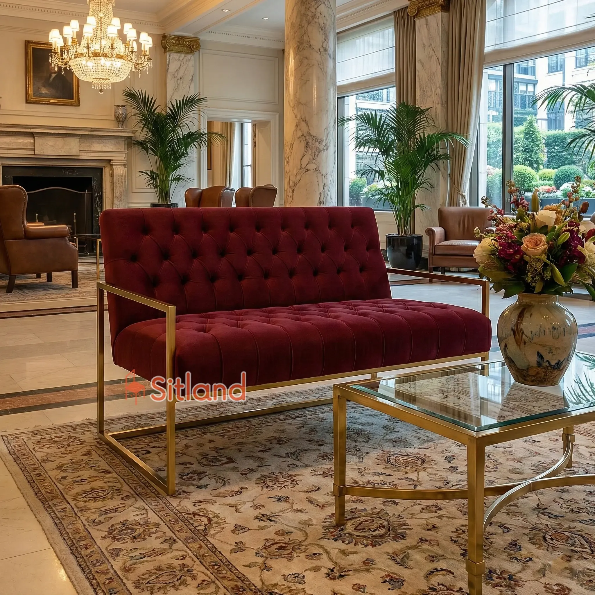 بهترین مبل مینیمال دونفره | روکش مخملی با فریم فلزی | رنگ‌بندی متنوع | با لمسه و بدون لمسه |قابل ست شدن با مبل تک نفره لانژ در سیتلند