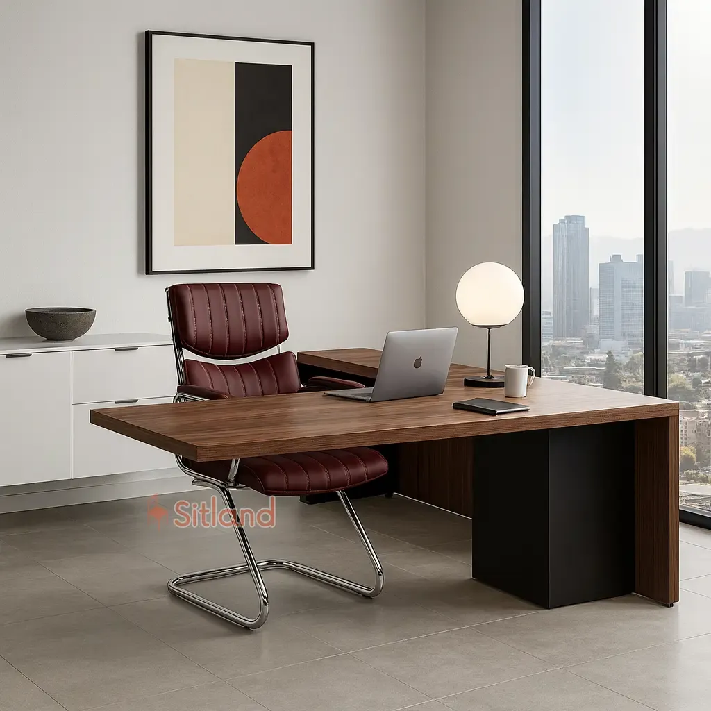صندلی کنفرانس 5135 | جنس پایه و فریم: فلزی | دارای تنوع رنگی بالا | با روکش چرم درجه1 | گارانتی3 ساله | سیتلند