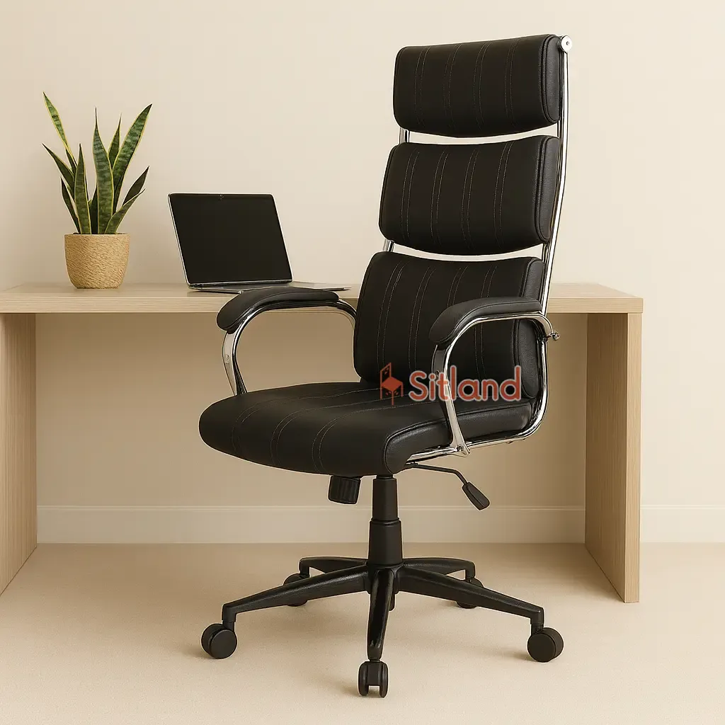 خرید بهترین صندلی کامپیوتر طبی و ارگونومیک | دارای تنوع رنگی با روکش چرم | گارانتی3ساله | مکانیزم سینکرون چهارحالته | فروشگاه سیتلند