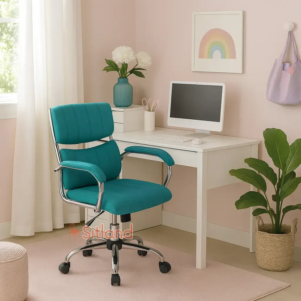 صندلی کامپیوتر 5235 | صندلی چرخدار با جک تنظیم ارتفاع | مکانیزم تنظیم زاویه سینکرون، قفل‌شونده در چند حالت | گارانتی3ساله سیتلند