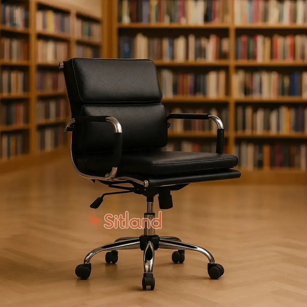 صندلی کامپیوتر7230 | صندلی چرخدار با جک تنظیم ارتفاع و مکانیزم تنظیم زاویه | قابل سفارش با پارچه یا چرم | دارای رنگ بندی و گارانتی در فروشگاه سیتلند