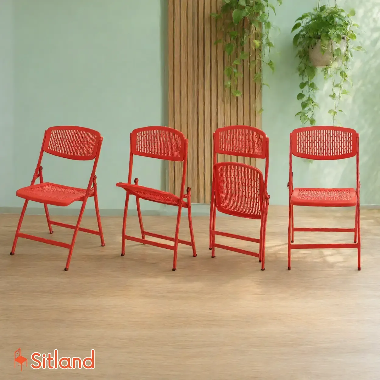 صندلی تاشو پشتیدار با پایه فلزی برای حیاط و فضای باز