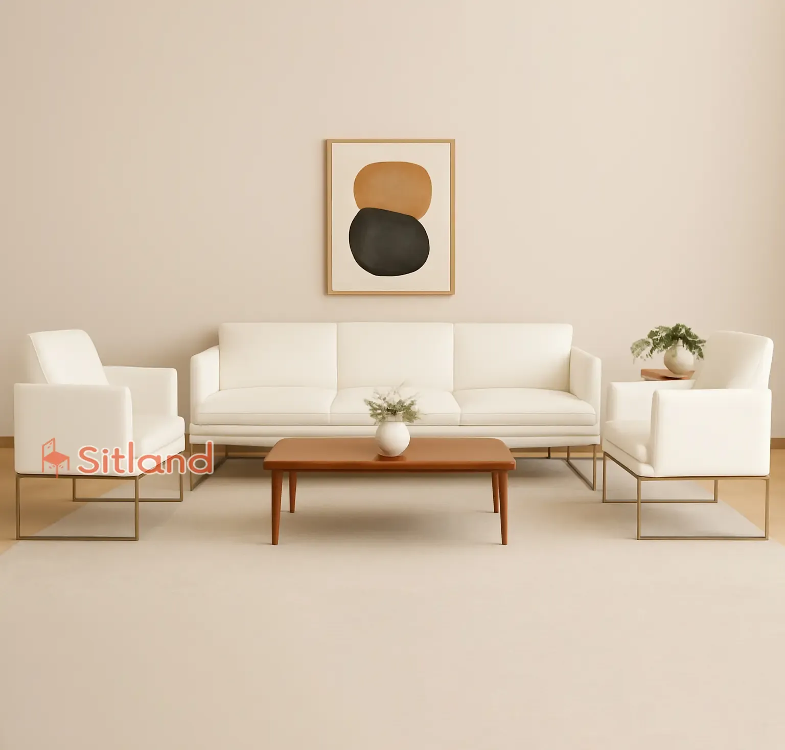 بهترین مبل مینیمال 3نفره | روکش چرم،رنگبندی متنوع | فریم فلزی | قابلیت ست شدن با مبل تک نفره و دونفره کامفورت | گارانتی3ساله سیتلند