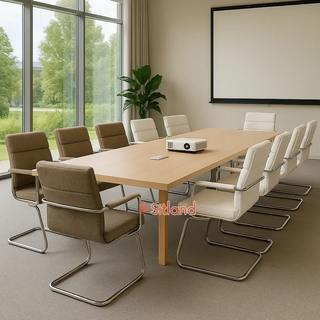 صندلی کنفرانس 7130 قابل سفارش با جنس پارچه و چرم درجه1 | پایه و فرم فلزی | گارانتی ۳ سال گارانتی در فروشگاه سیتلند