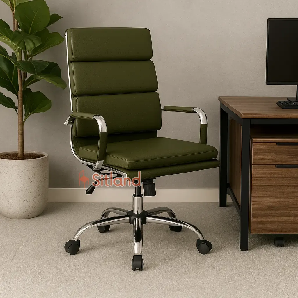 صندلی کامپیوتر طبی 7330 | صندلی چرخدار پشتی بلند با جک تنظیم ارتفاع و زاویه | قابل سفارس با پارچه و چرم با رنگ‌های متنوع | گارانتی3ساله در سیتلند