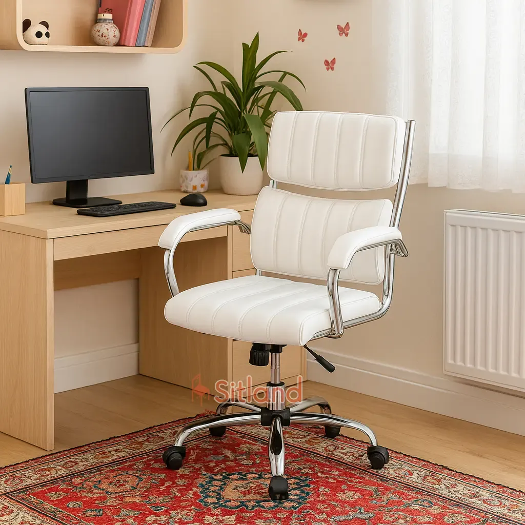 صندلی کامپیوتر 5235 | صندلی چرخدار با جک تنظیم ارتفاع | مکانیزم تنظیم زاویه سینکرون، قفل‌شونده در چند حالت | گارانتی3ساله سیتلند