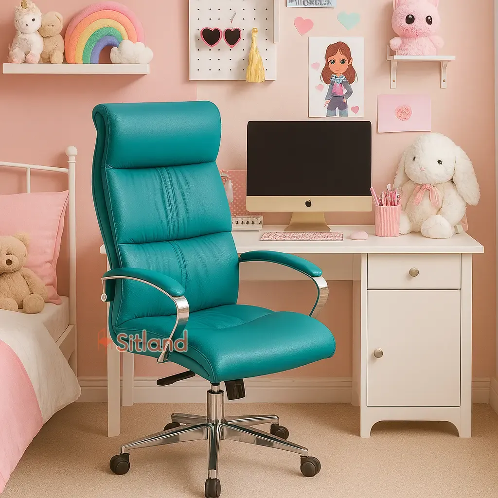 صندلی کامپیوترچرمی 4330 | دارای تنظیم ارتفاع و زاویه | تنوع رنگی بالا | فریم و پایه فلزی |گارانتی3ساله از فروشگاه سیتلند