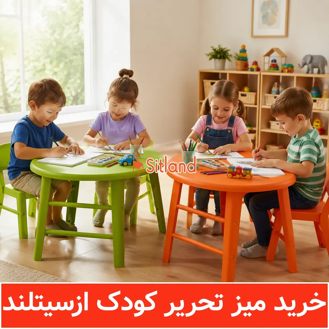 تجهیزات ایمن مهدکودک؛ میز گرد پلیمری نونهالان | میز و صندلی مخصوص مهدکودک با استاندارد آموزشی