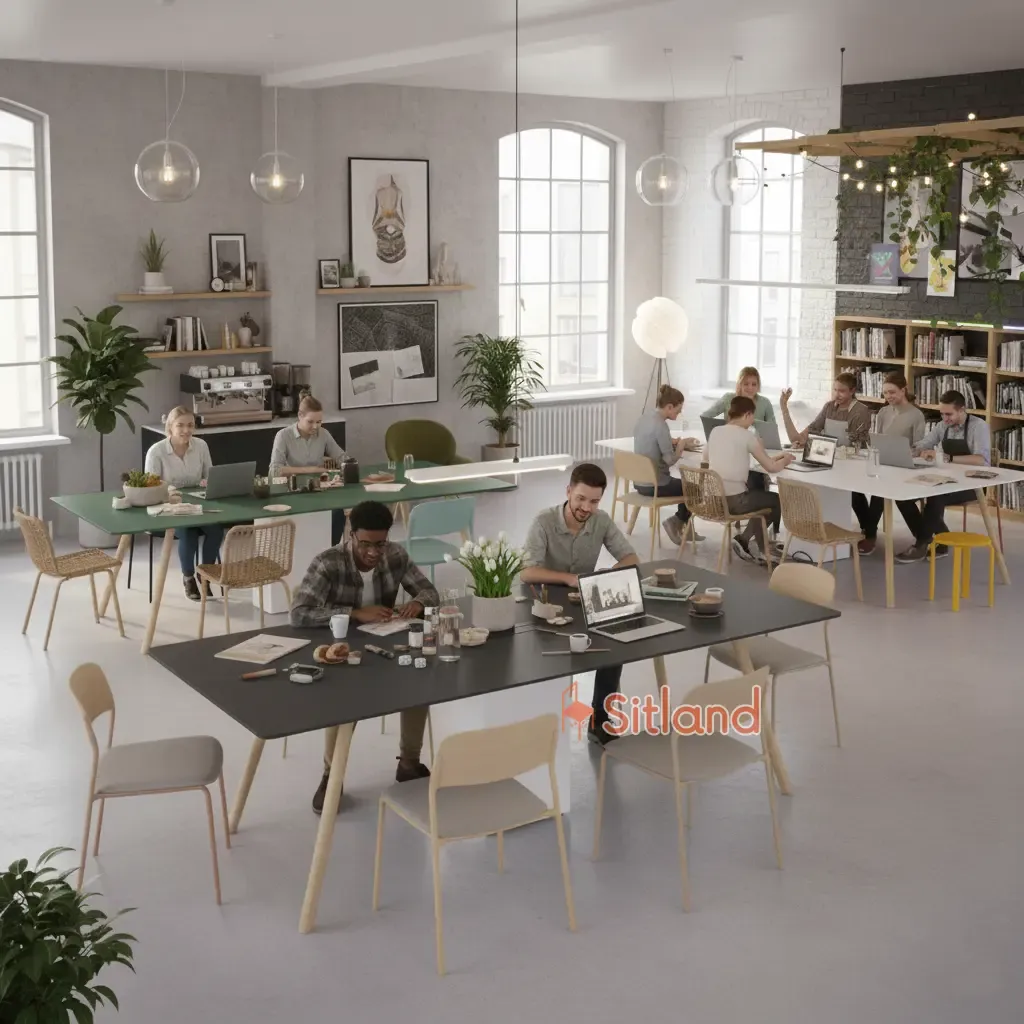 میز کنفرانس MDF | میز اداری با رنگ بندی متنوع  | میز گروهی شیک با طرح‌های متنوع | میز اداری کنفرانس با پایه چوب راش