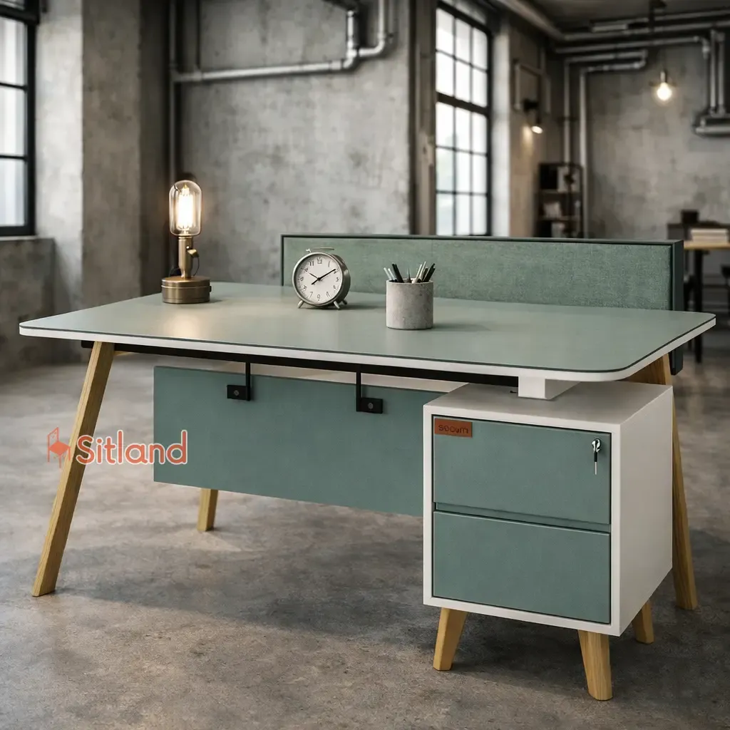 بهترین میز کامپیوترMDF و چوب راش | میز اداری دارای فایل و پنل | خرید قسطی | در دونوع MDF تیپ AوB | رنگ‌بندی متنوع | گارانتی 3ساله سیتلند