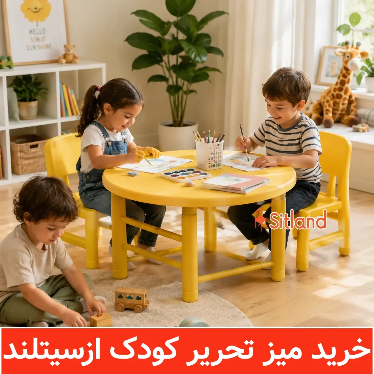 میز آموزشی کودک پلاستیکی در فضای مهدکودک | خرید میز و صندلی کودک پلاستیکی باکیفیت از سیتلند