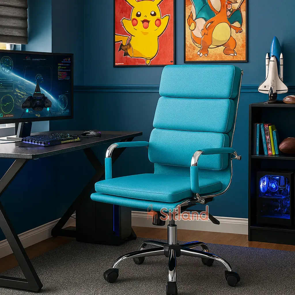 صندلی کامپیوتر طبی 7330 | صندلی چرخدار پشتی بلند با جک تنظیم ارتفاع و زاویه | قابل سفارس با پارچه و چرم با رنگ‌های متنوع | گارانتی3ساله در سیتلند