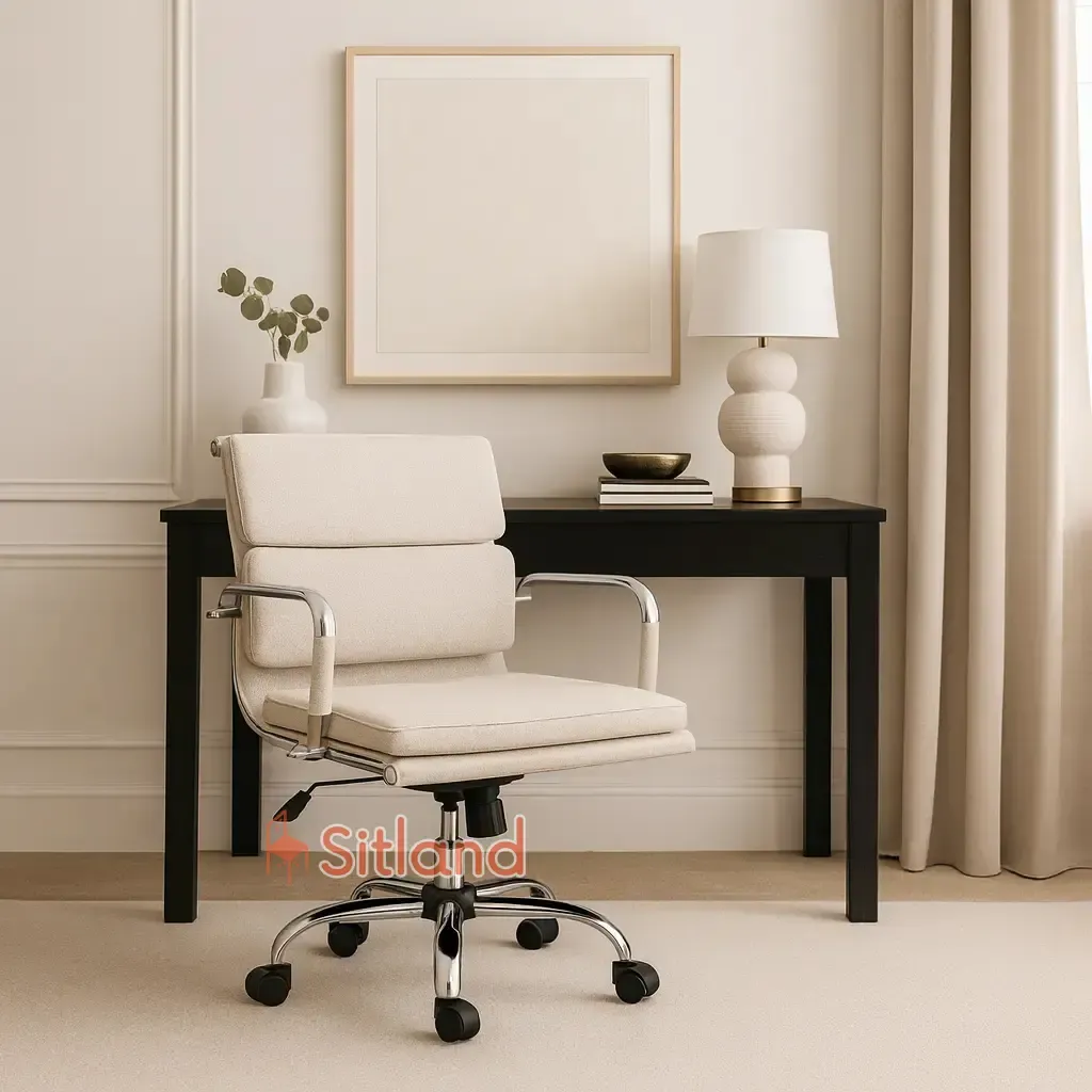صندلی کامپیوتر7230 | صندلی چرخدار با جک تنظیم ارتفاع و مکانیزم تنظیم زاویه | قابل سفارش با پارچه یا چرم | دارای رنگ بندی و گارانتی در فروشگاه سیتلند
