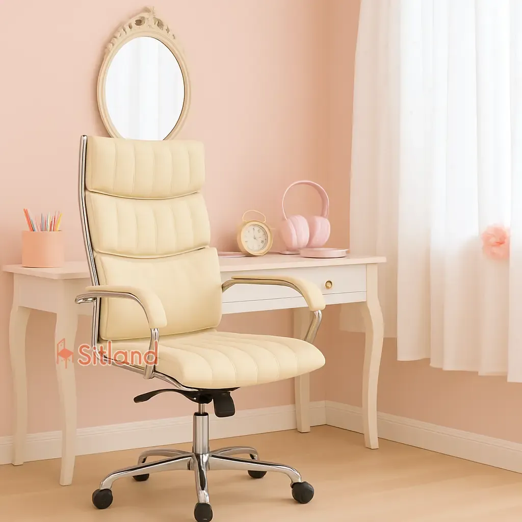 خرید بهترین صندلی کامپیوتر طبی و ارگونومیک | دارای تنوع رنگی با روکش چرم | گارانتی3ساله | مکانیزم سینکرون چهارحالته | فروشگاه سیتلند