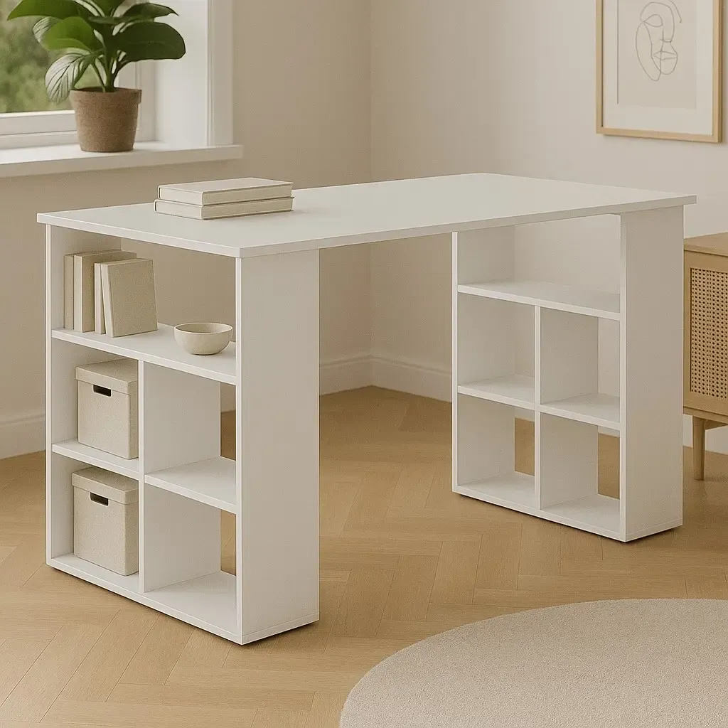 خرید میز تحریر کمجا مدل کتابخانه دار | MDF مقاوم و ضد خش | قابل سفارشیسازی، تنوع رنگی بالا | با گارانتی در فروشگاه سیتلند