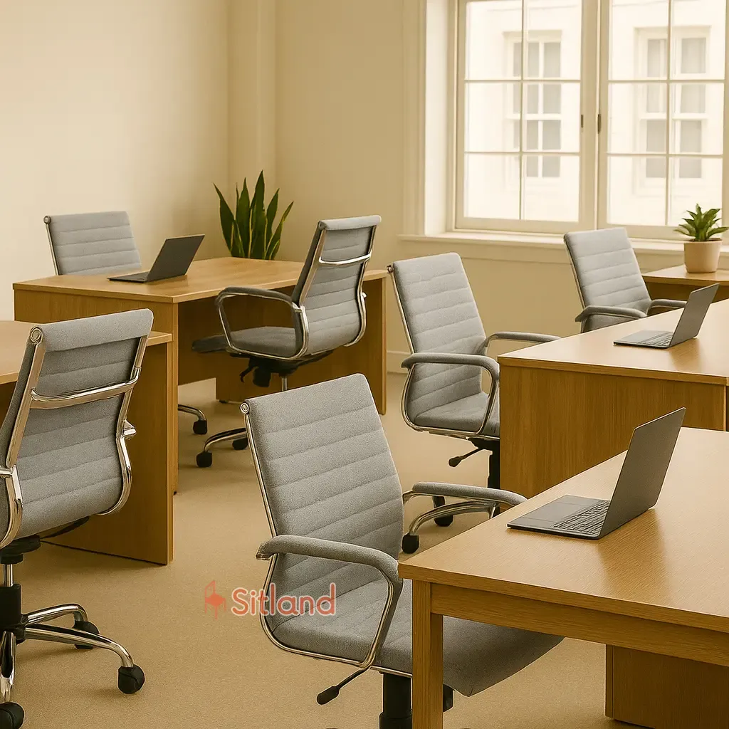 صندلی کامپیوتر 7210 | قابل سفارش با روکش پارچه یا چرم، با تنوع رنگی بالا | قابلیت تنظیم ارتفاع و زاویه | گارانتی 3ساله در سیتلند