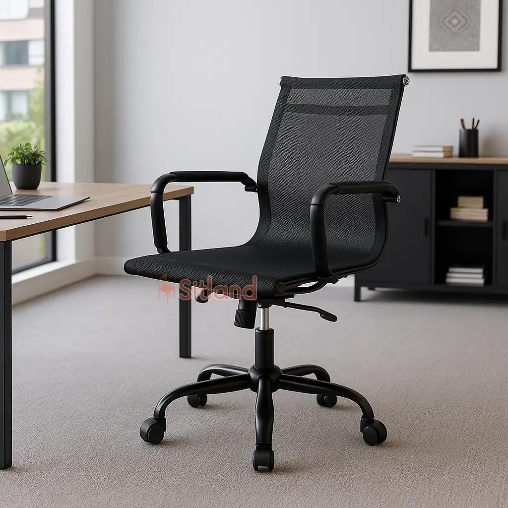 صندلی کامپیوتر string7260 | صندلی چرخدار با جک قابل تنظیم | با روکش مش توری ضد پارگی | گارانتی 3ساله در فروشگاه سیتلند