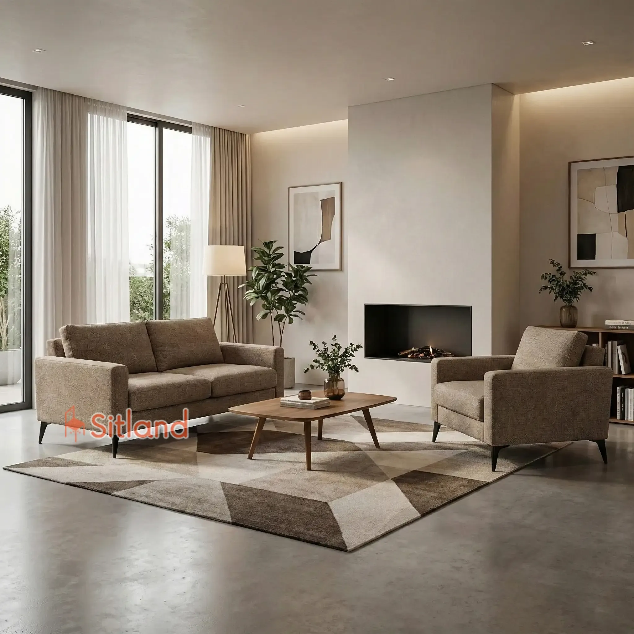 مبل تک نفره اسپرت مینیمال | قابل سفارش با روکش چرم یا پارچه | مبل راحتی با فریم فلزی رنگ مشکی | گارانتی3ساله در سیتلند