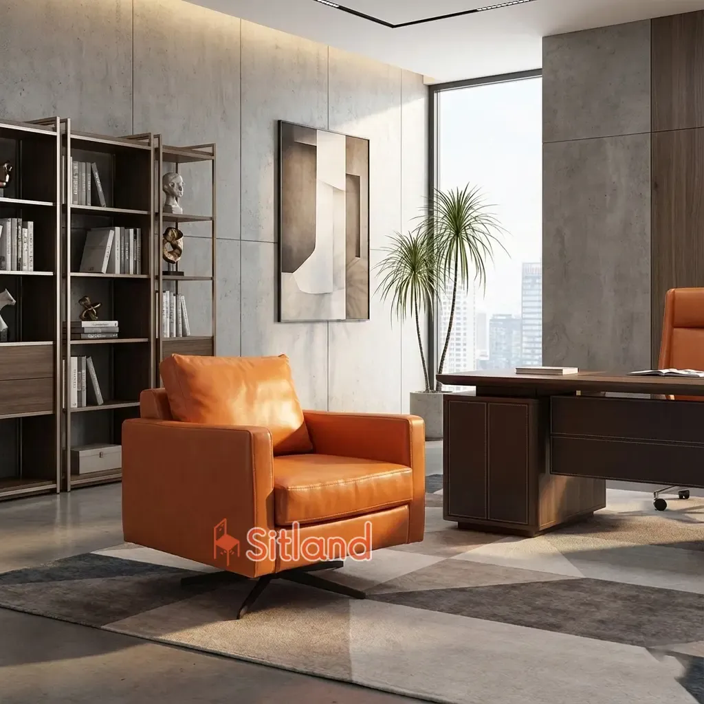 بهترین مبل چرخان راحتی طبی و اداری | مبل تک‌ نفره پایه گردان مدرن | قابل سفارش با پارچه یا چرم | در رنگ‌های متنوع | گارانتی در سیتلند